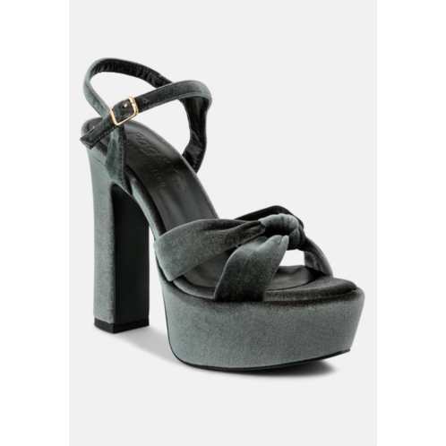 Rag & Co liddel grey platform heel sandals