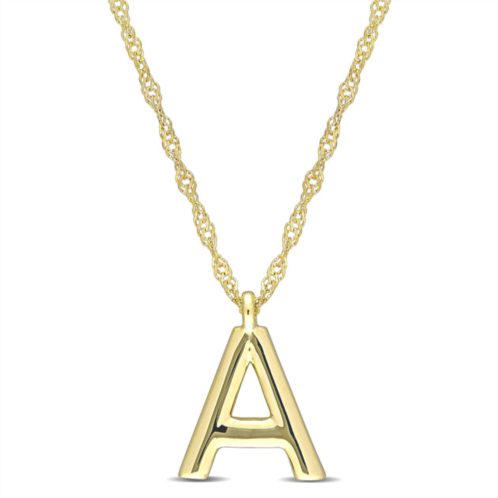 Mimi & Max initial a pendant w/ chain in 14k yellow gold