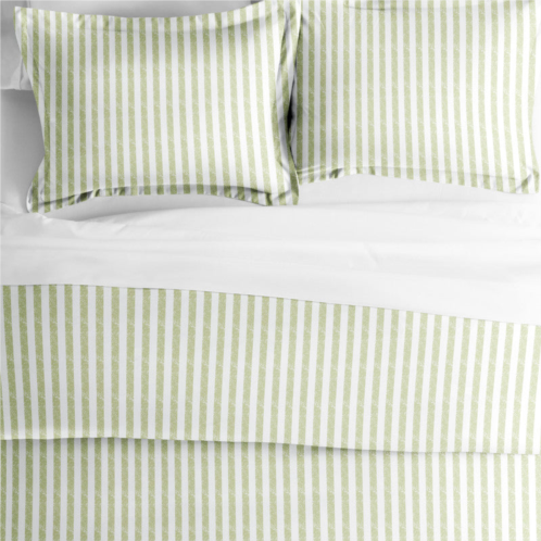 Ienjoy Home puffed rugged stripes light gray pattern duvet cover set ultra soft microfiber bedding