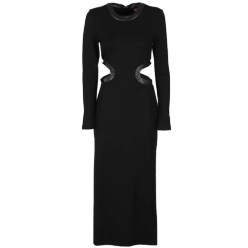 Staud women long sleeve cut-out sides dolce dress black