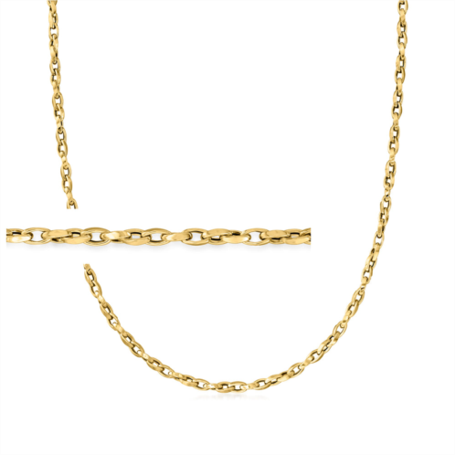 Ross-Simons italian 3mm 14kt yellow gold elongated cable-link necklace