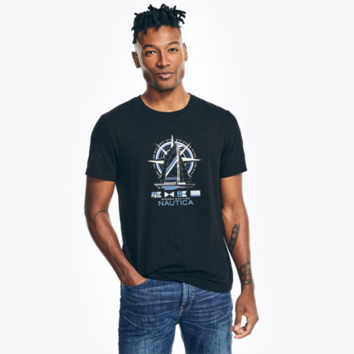 Nautica mens sustainably crafted sailboat graphic t-shirt