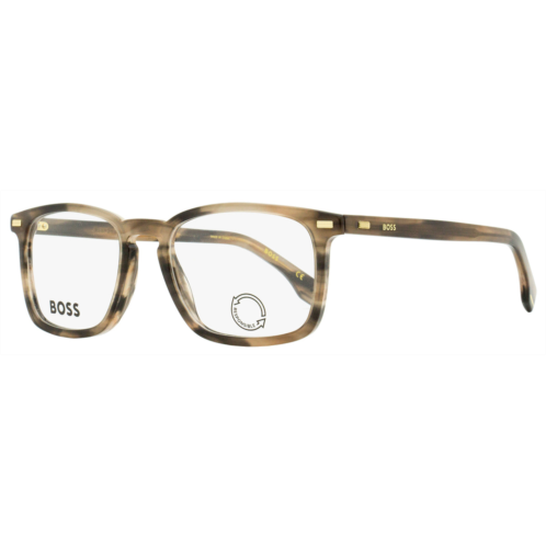 Hugo Boss mens rectangular eyeglasses b1368 s05 gray/brown 53mm
