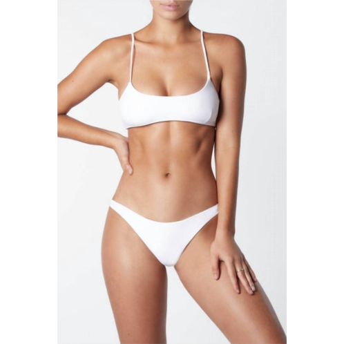 crop bikini top in white