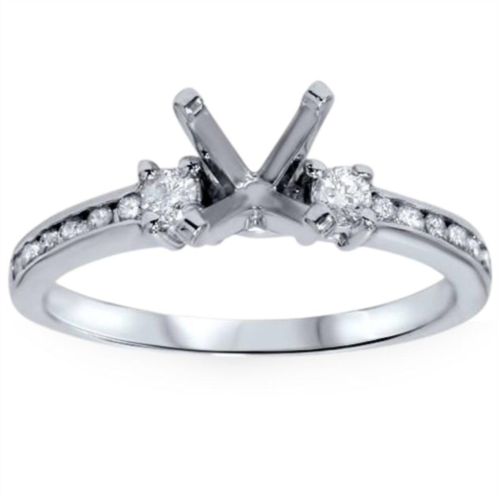 Pompeii3 1/3ct diamond engagement ring semi mount 14k white gold
