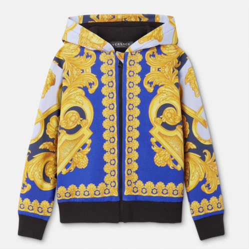 Versace blue & gold barocco hoodie