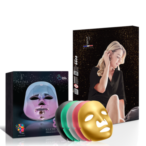 Predire Paris skin regeneration led light mask w/ skin renew mask set-pink robe