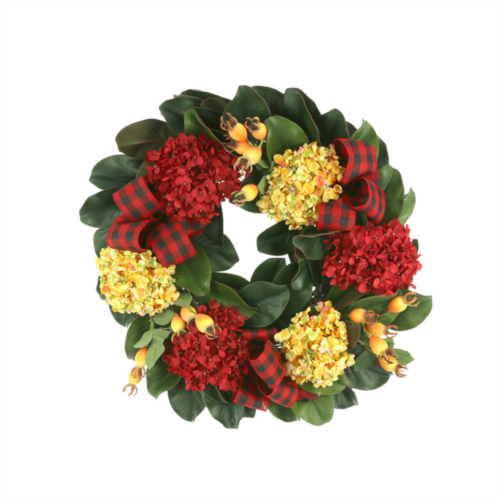 Creative Displays fall wreath w/ hydrangea and berries