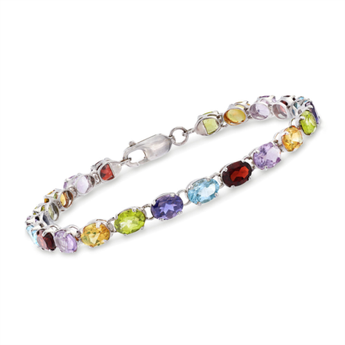 Ross-Simons multi-stone link bracelet in sterling silver