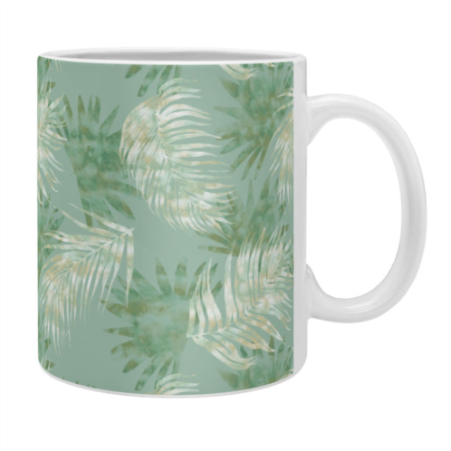 Deny Designs jacqueline maldonado palms overlay green coffee mug