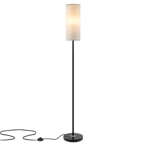 Fresh Fab Finds 74.8in tall floor lamp, 3200k warm yellow light, modern, foot switch, 6w bulb - bedroom & living room decorative standing lamp