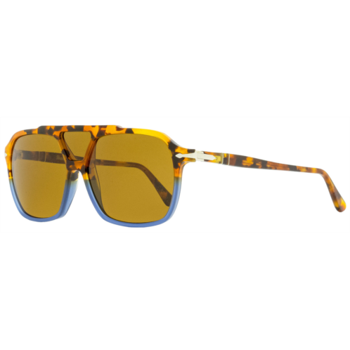 Persol mens navigator sunglasses po3223s 112033 brown tortoise/opal blue 59mm