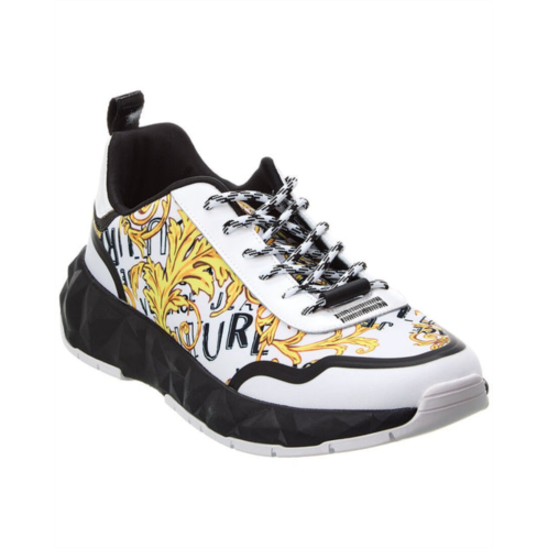 Versace Jeans Couture nylon & leather sneaker