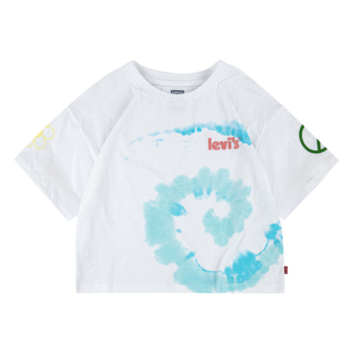 LEVI white tie dye logo t-shirt