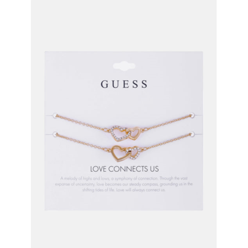 Guess Factory gold-tone heart bracelet set