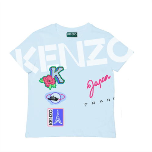 KENZO aqua blue logo t-shirt
