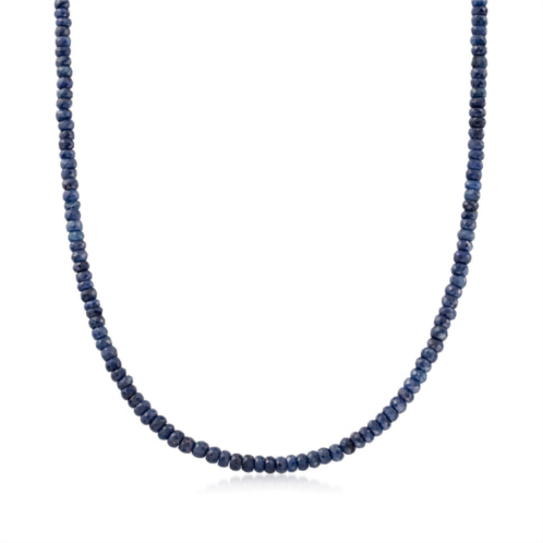 Ross-Simons sapphire bead necklace with 14kt yellow gold magnetic clasp