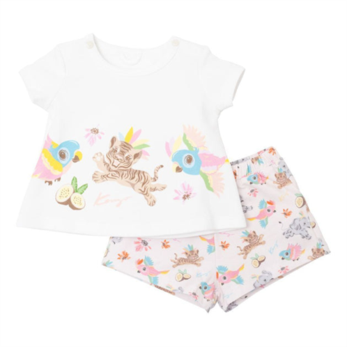 KENZO white baby animals graphic outfit