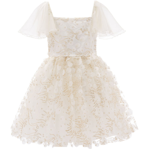 Mimi Tutu cream jolene polka dot applique dress