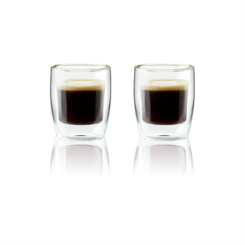 Henckels cafe roma 2-pc double-wall glassware 3oz. espresso glass set