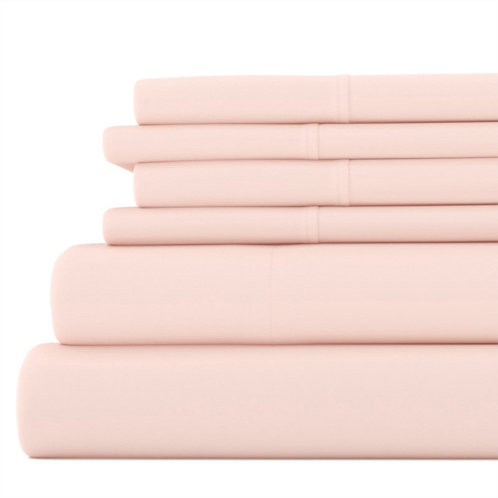 Ienjoy Home pastel colors 6-piece sheet set ultra soft microfiber bedding