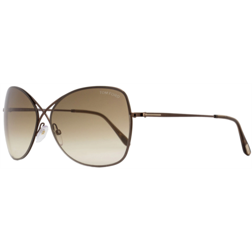 Tom Ford womens butterfly sunglasses tf250 colette 48f shiny dark brown 63mm
