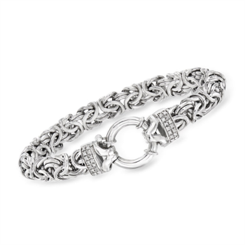 Ross-Simons diamond byzantine bracelet in sterling silver