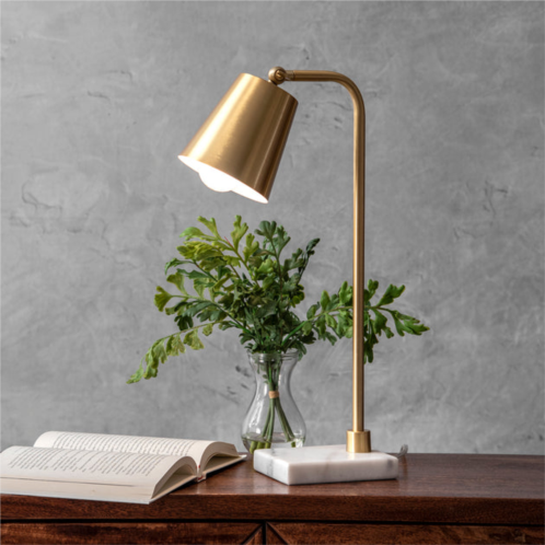NuLOOM lincoln 31 brass & marble table lamp