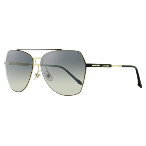 Longines womens navigator sunglasses lg0020h 32c gold/black 60mm