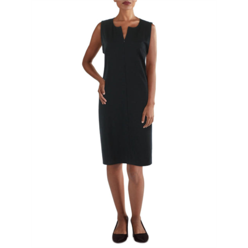 Eileen Fisher womens sleeveless midi wear to work dress