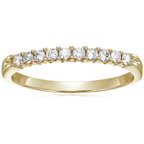 Vir Jewels 1/4 cttw diamond wedding band 14k white or yellow gold 10 stones prong set round