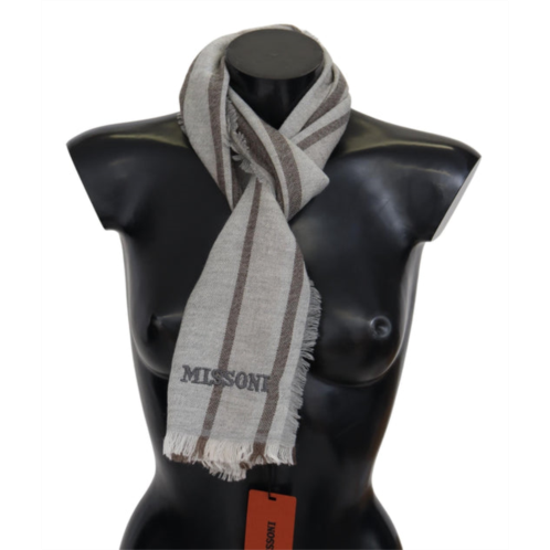 Missoni striped wool unisex neck wrap mens scarf