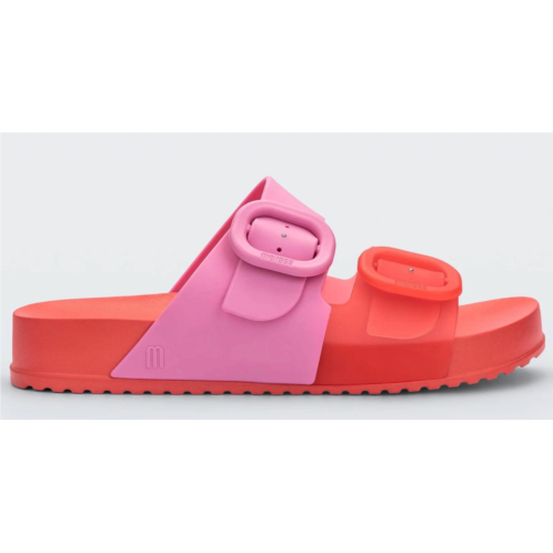 Melissa cozy slide ad in red/pink