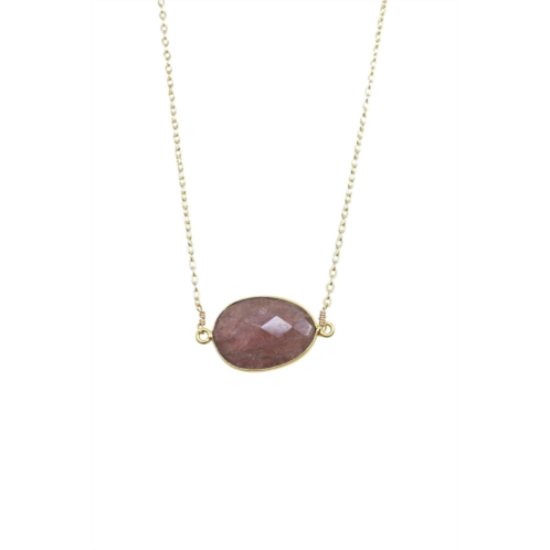 A Blonde and Her Bag mrs. parker necklace in cherry quartz