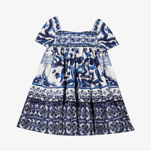Dolce & Gabbana blue printed cotton dress