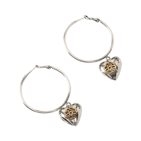 Alexander McQueen heart hoop earrings