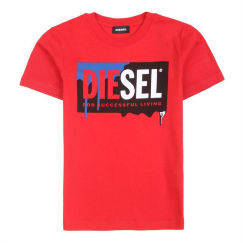 Diesel red drip logo t-shirt