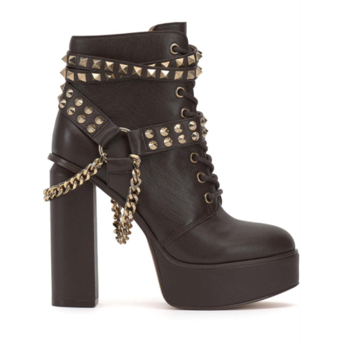 Jessica Simpson lannoli womens leather studded block heels