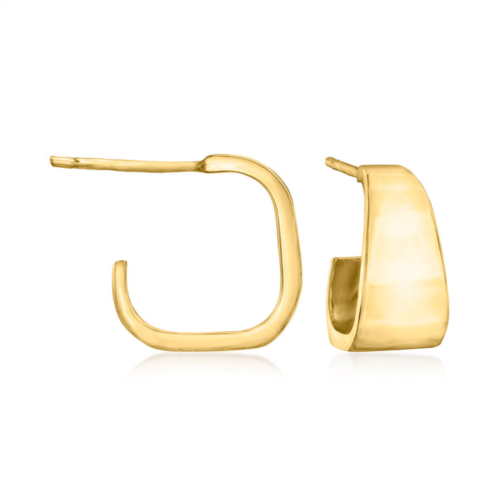RS Pure ross-simons 14kt yellow gold angular c-hoop earrings