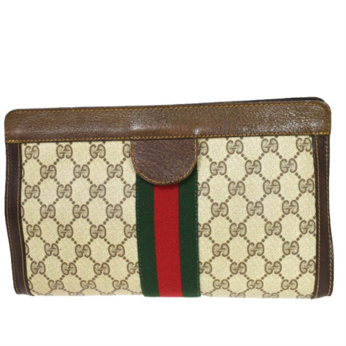 Gucci sherry canvas clutch bag (pre-owned)