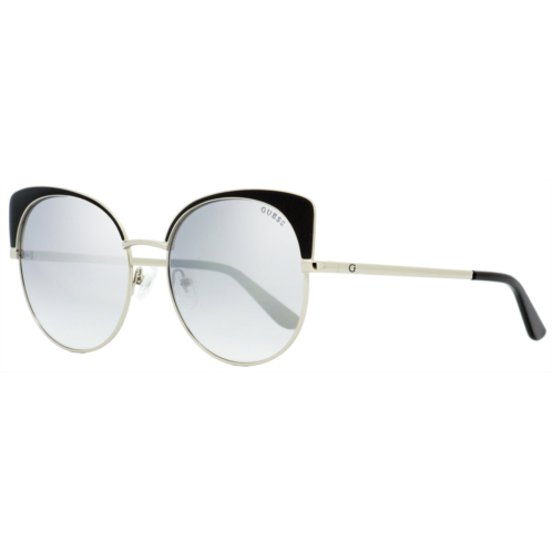 Guess womens sunglasses gu7599 05c palladium/black 56mm