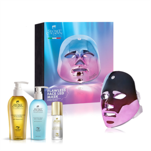Secret Collagen daily cleanse & moisturize w/ cordless led face therapy mask