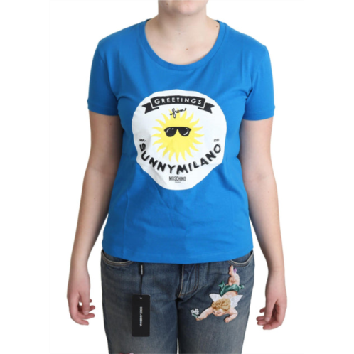 Moschino cotton sunny milano print tops womens t-shirt