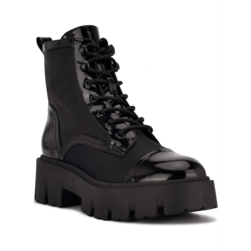 Nine West obri 2 womens faux leather ankle combat & lace-up boots