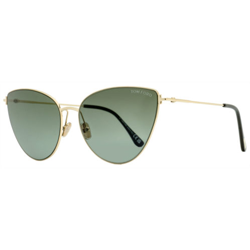 Tom Ford womens anais-02 cat eye sunglasses tf1005 28b gold/black 62mm