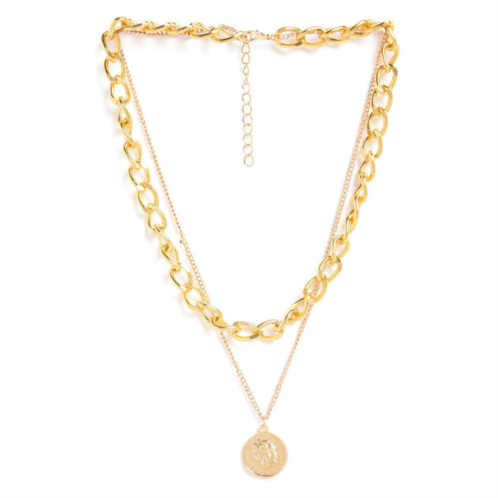 SOHI gold plated set of 3 designer chains