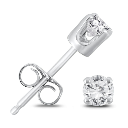 Diana M. 14kt white gold diamond stud earrings containing 0.33 cts tw