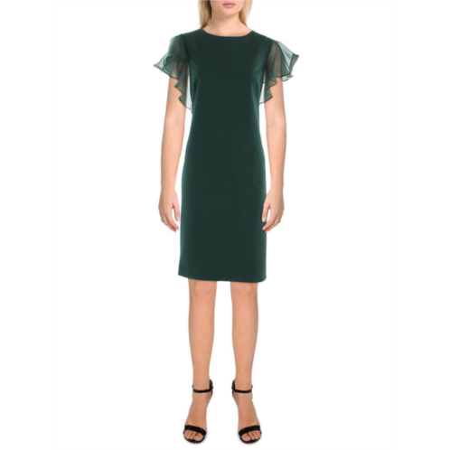 POLO Ralph Lauren womens knit flutter sleeves shift dress