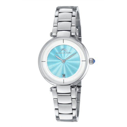 Porsamo Bleu madison womens turquoise guilloche dial watch