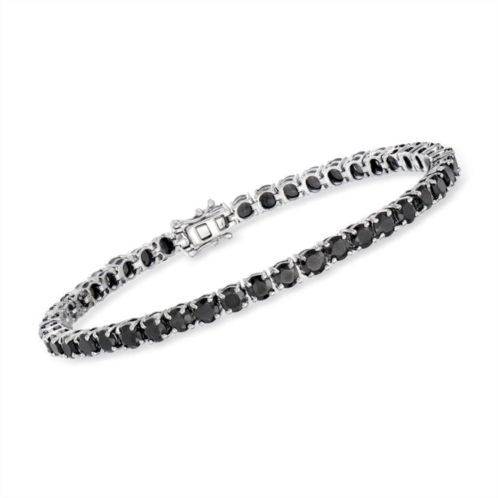Ross-Simons black spinel tennis bracelet in sterling silver